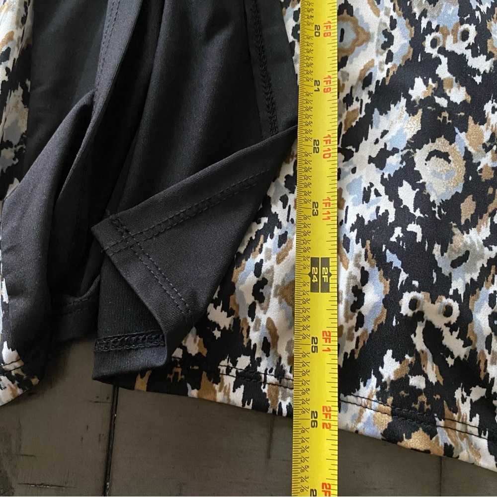 Notations Women's Black and Tan Patterned Long Sleeve Top Size PL‎ - Picture 11 of 13